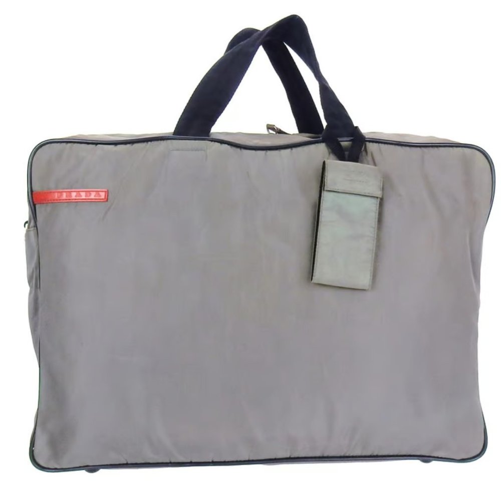 PRADA Linea Rossa Vintage Sport Gym Yoga Duffle ToteWeekender Bag